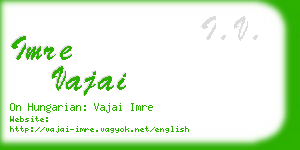 imre vajai business card